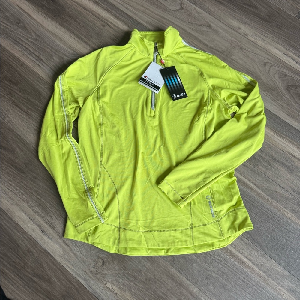 Sunice Neon Green Half-Zip Top